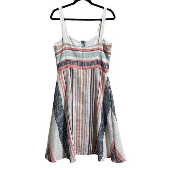 Anthropologie Hutch Striped A-Line Midi Modest Dress Women’s Size 12 - Picture 2 of 7